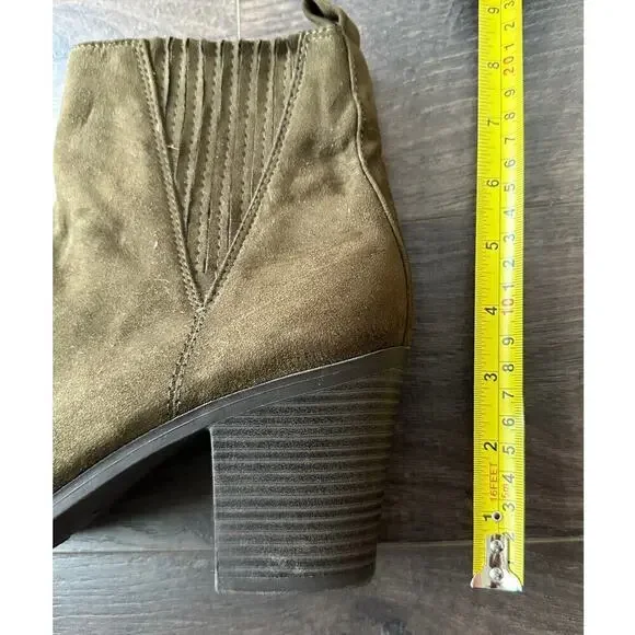 Esprit Brown Reina Pointed Toe Pull On Mid Calf Stacked Heel Boots Size 10 - Picture 10 of 11